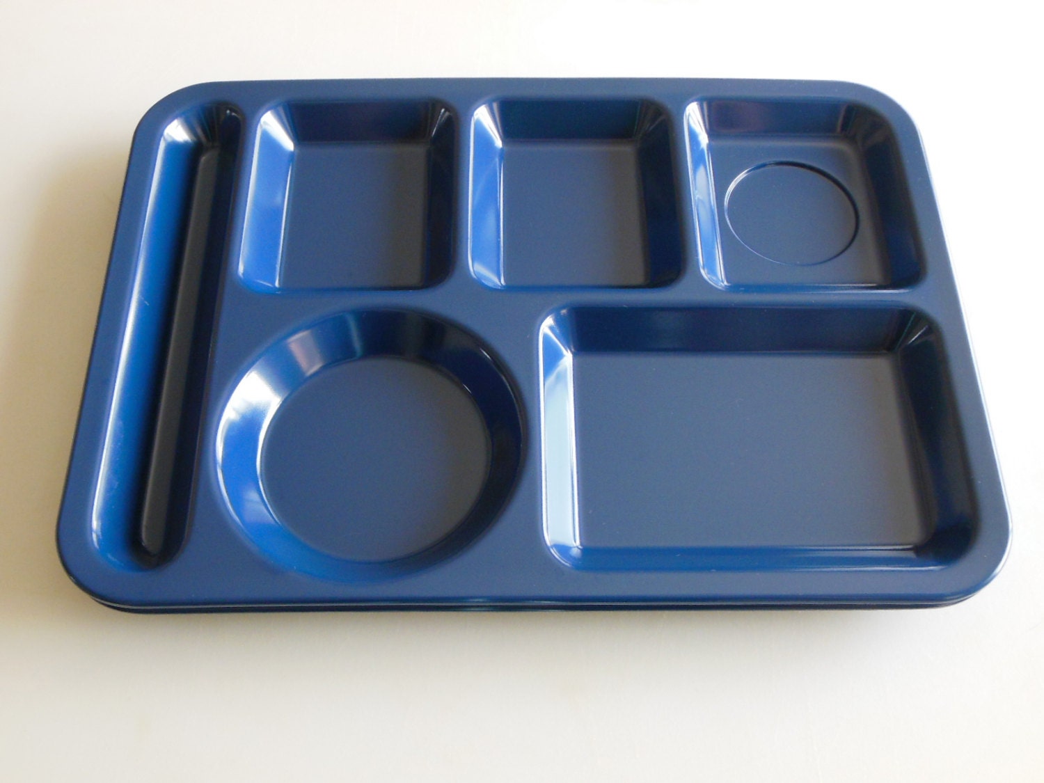 2 Texas ware Food Tray Kids Divided Lunch Tray Set of 2 Blue