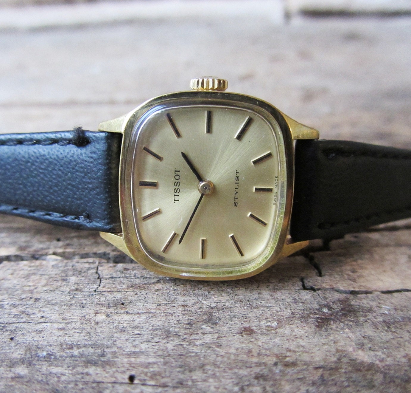 Vintage Women's watch Tissot Stylist Gold Plated by TedDiscovery