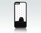Funny cat iPhone 6 case,  iPhone 6 cover, black cat iPhone 6s case, spiral, cool, fat cat white background