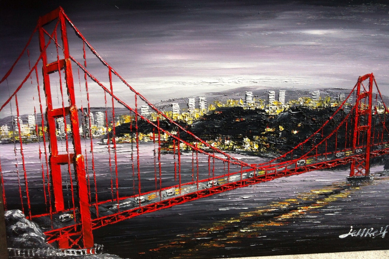 GOLDEN GATE BRIDGE Original Oil Painting 24 X   Il Fullxfull.665171001 Bdod 