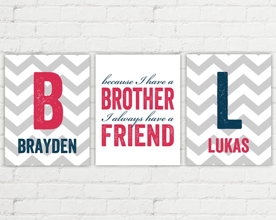 Brothers wall decor boys room decor brothers sign boy