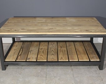 2.5 Thick wood coffee table made from by UrbanWoodFurnishings