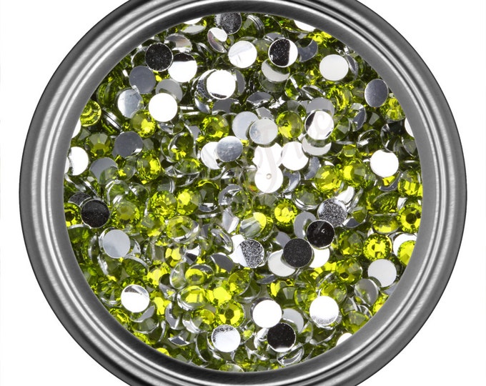 Olive Rhinestone Gems Flat Back Face Art Nail Art Scrapbook Phone Decoration 2mm 3mm 4mm 5mm 6mm