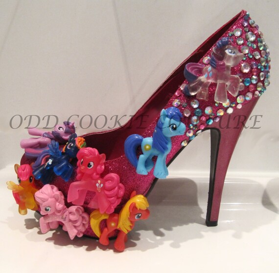 My Little Pony Pink Glitter and Rhinestone by OddCookieCouture