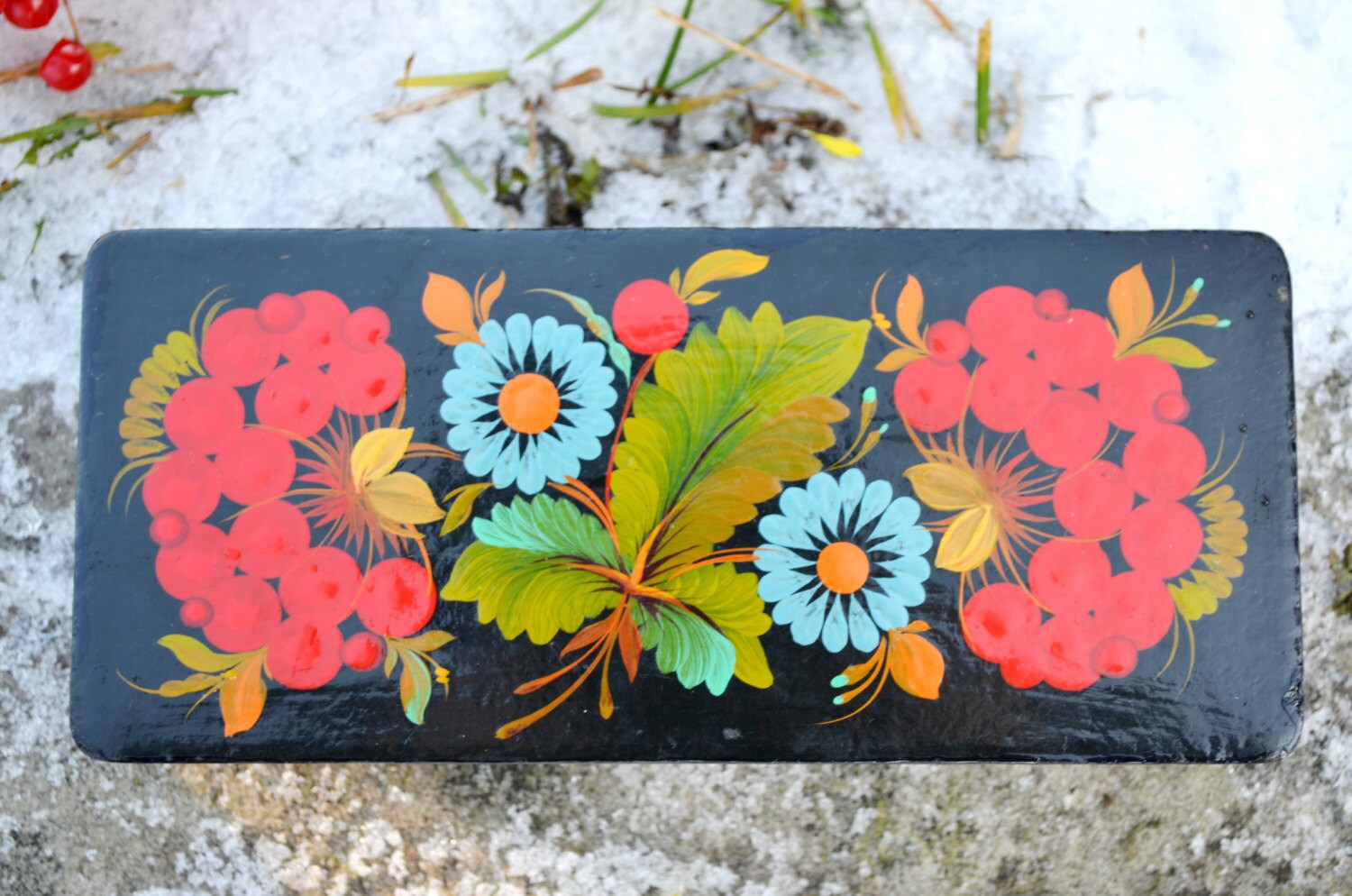 Retro soviet wooden jewerly box, Treasure box, accessories box,old box