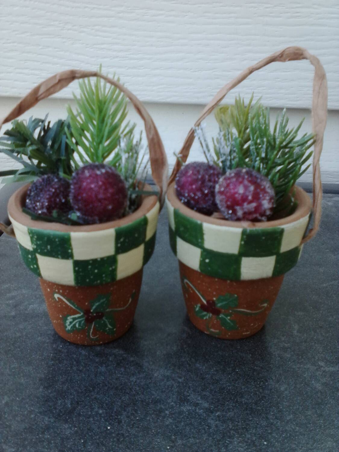 christmas ornaments painted miniature clay pot by christmas ornaments painted miniature clay pot by