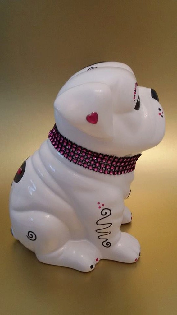 english bulldog ceramic statue