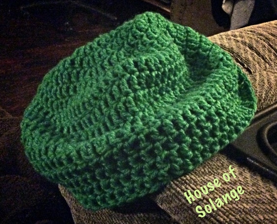 Handmade Kelly Green Unisex Crochet Beanie 