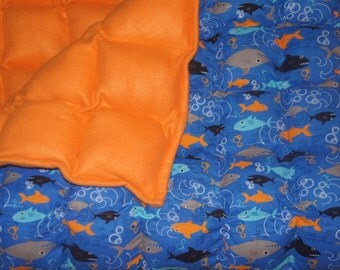 Fleece or Minky Weighted blanket for Toddler Bed/small (40x55) Available in Multiple Fabrics