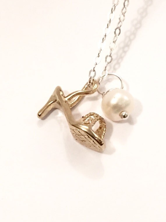 Items similar to amazing girls silver necklace with so sweet golden