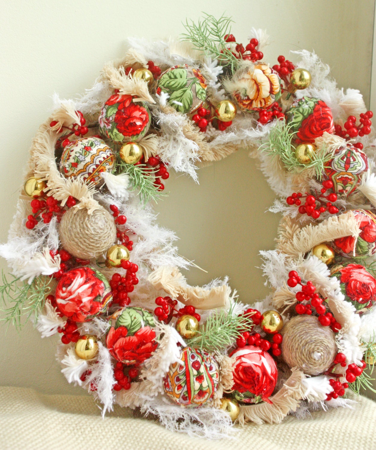 Christmas wreath Russian winter