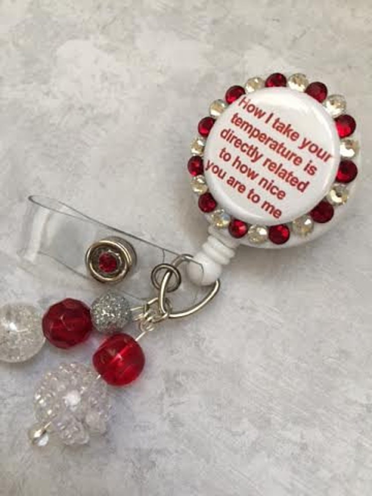 Funny Nurse Sayings Retractable Badge Reel Nurse by ForTheLovetlc