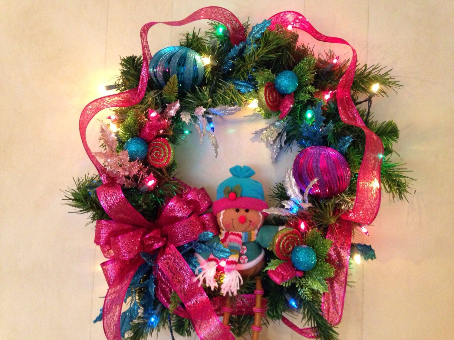 Candy land wreath