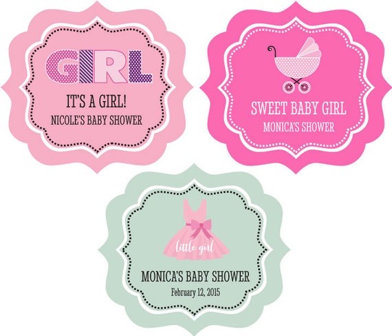 Items similar to Its a Girl Sticker - Its a Girl Favor Tag Label ...