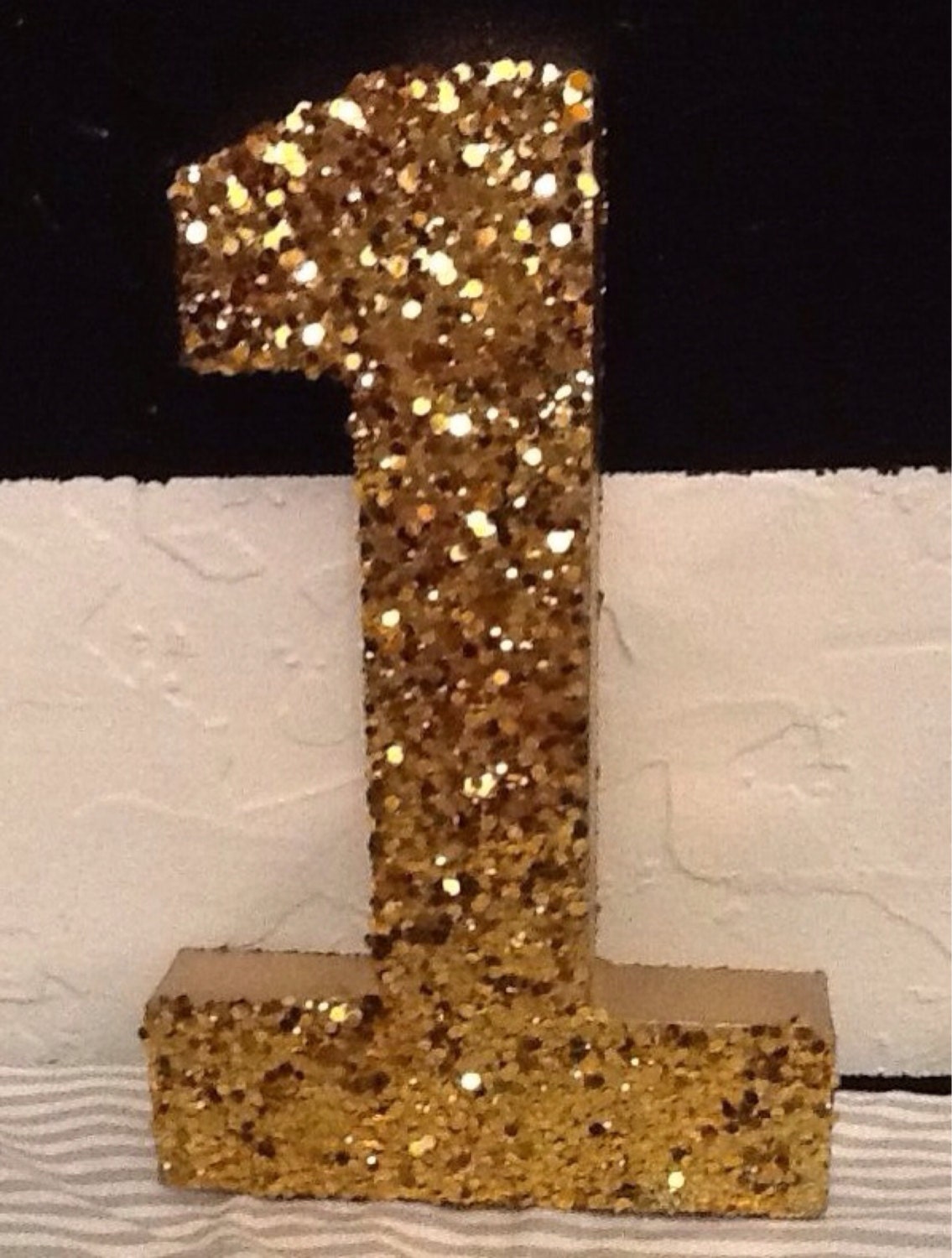 Gold Glitter Number One-1st Birthday Photo Prop-1st Birthday