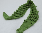 Hand Knitted Crocodile Scarf