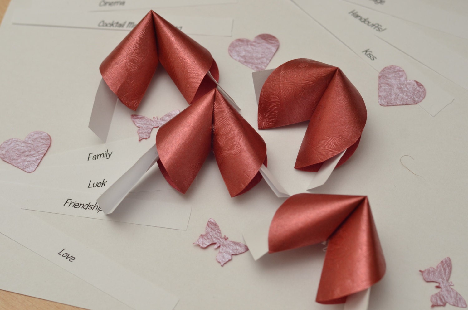 paper cookies fortune / Set Cookies Red by 10 PaperButterfliesM Fortune of Origami