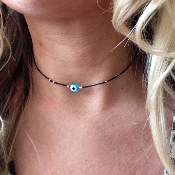 Ocean Blue Protection From Evil Eye And Bead Choker