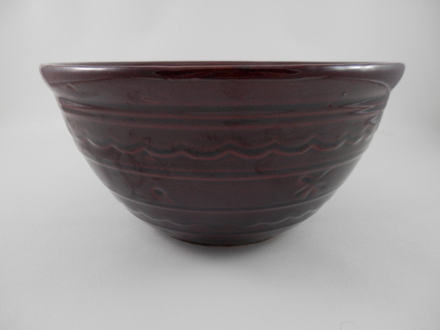 Vintage Marcrest Stoneware Mixing Bowl Daisy by WesternKyRustic