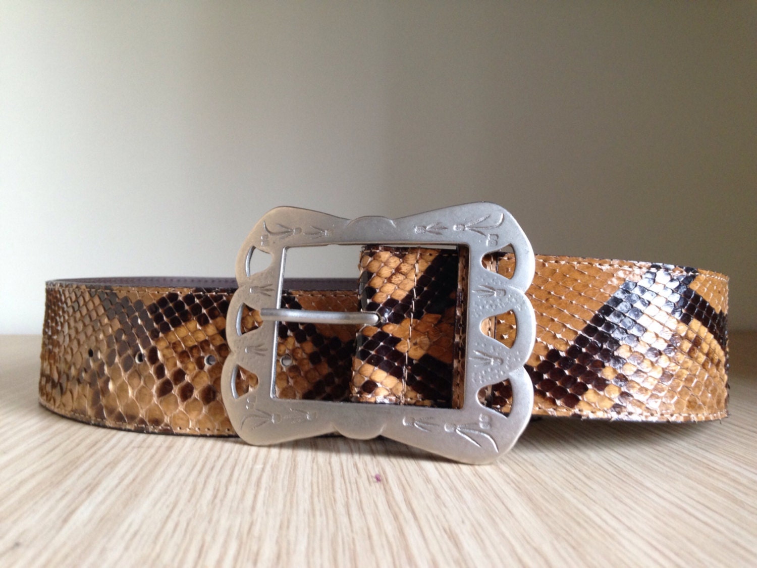 Vintage belt BLUMARINE made in italy, real python