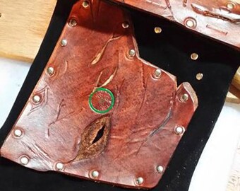 Soft Side pouch with heavy leather accents.