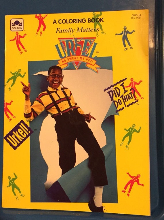 1992 Urkel Family Matters Coloring Book Unused by KalicoVintage