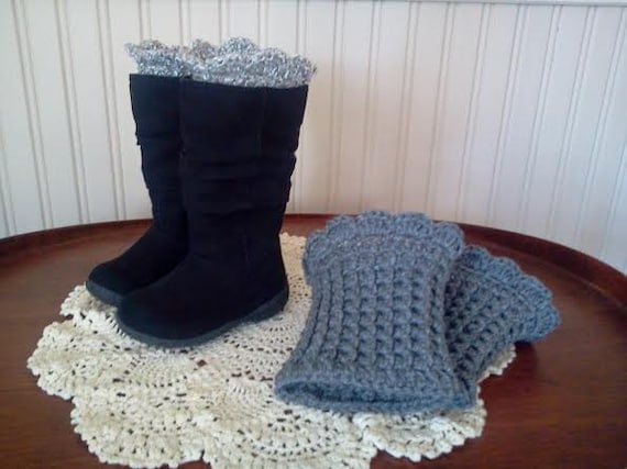 Peek-A-Boo Boot Cuffs for adults & children Crochet Pattern