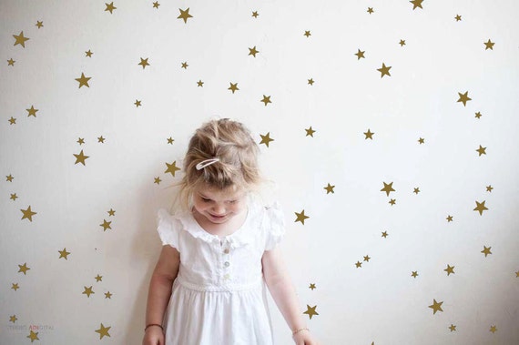 Gold star wand aufkleber sterne wandtattoos kinderzimmer