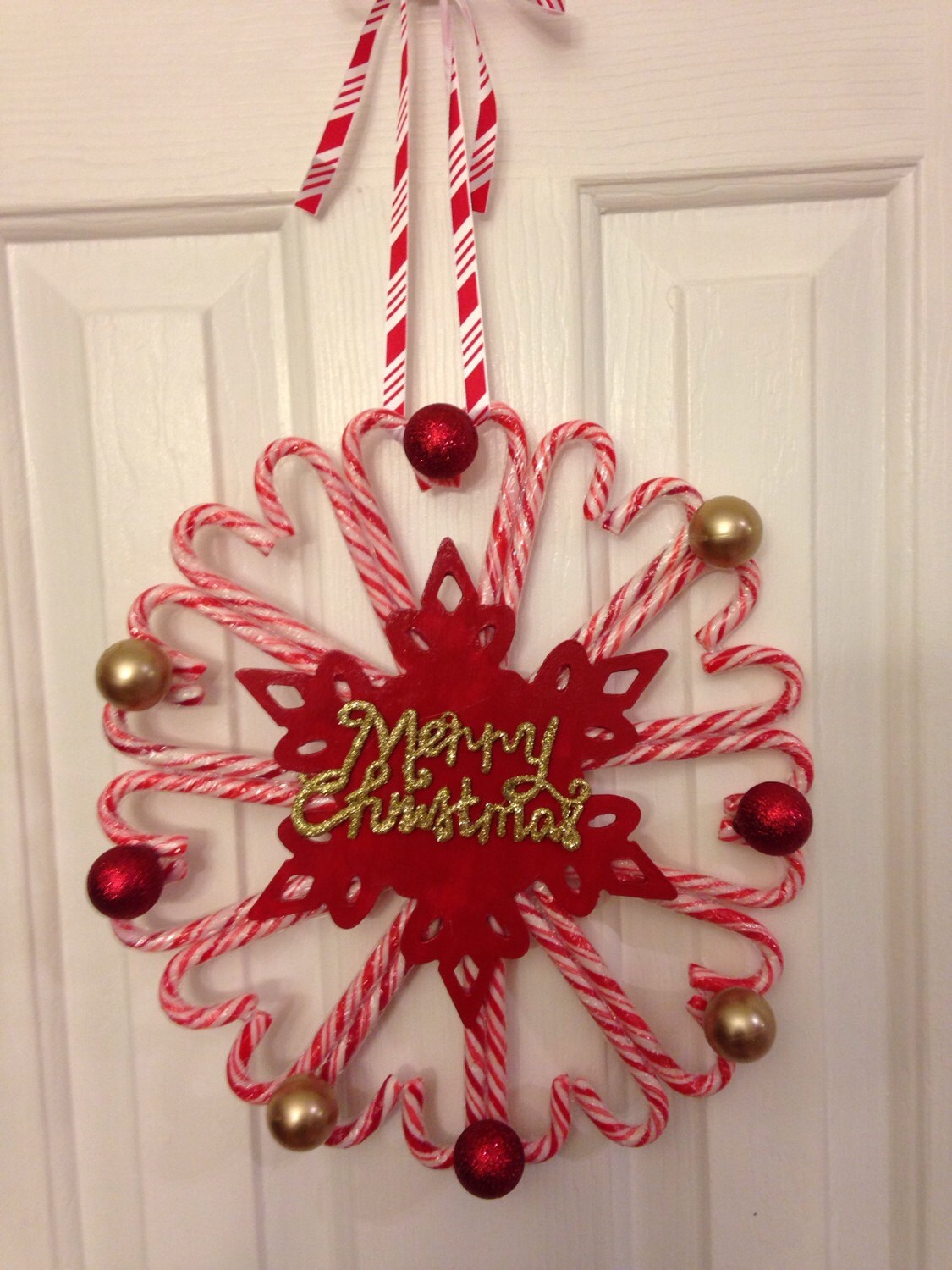 Candy Cane Wreath