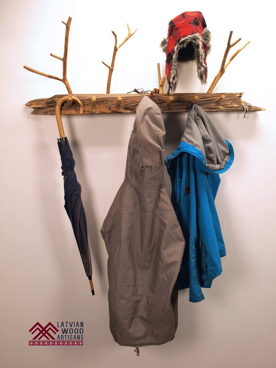 Driftwood coat rack // Hat catcher by latvianwoodartisans on Etsy