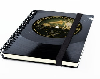 Journal made from recycled vinyl