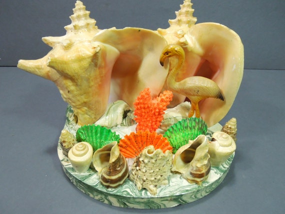 Conch Sea Shell Kitsch souvenir decor Vintage by GUTTERSNIPES