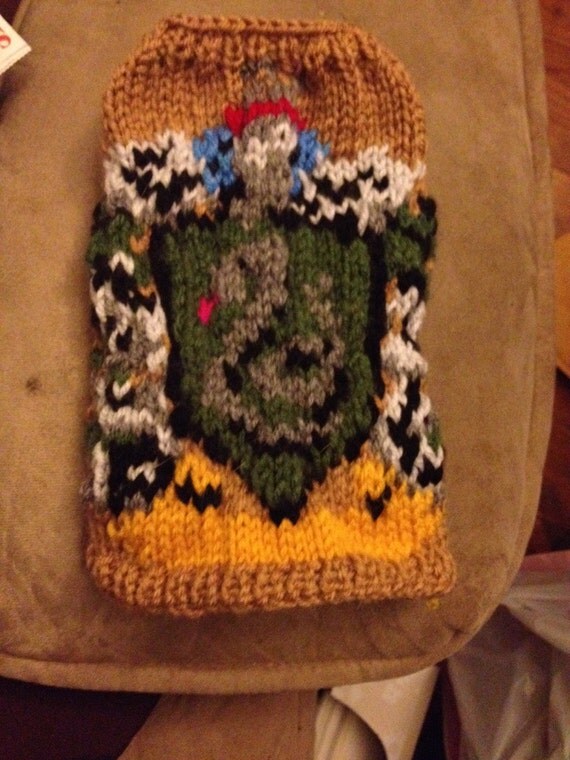 Harry Potter Slytherin inspired Dog Sweater shown in size S