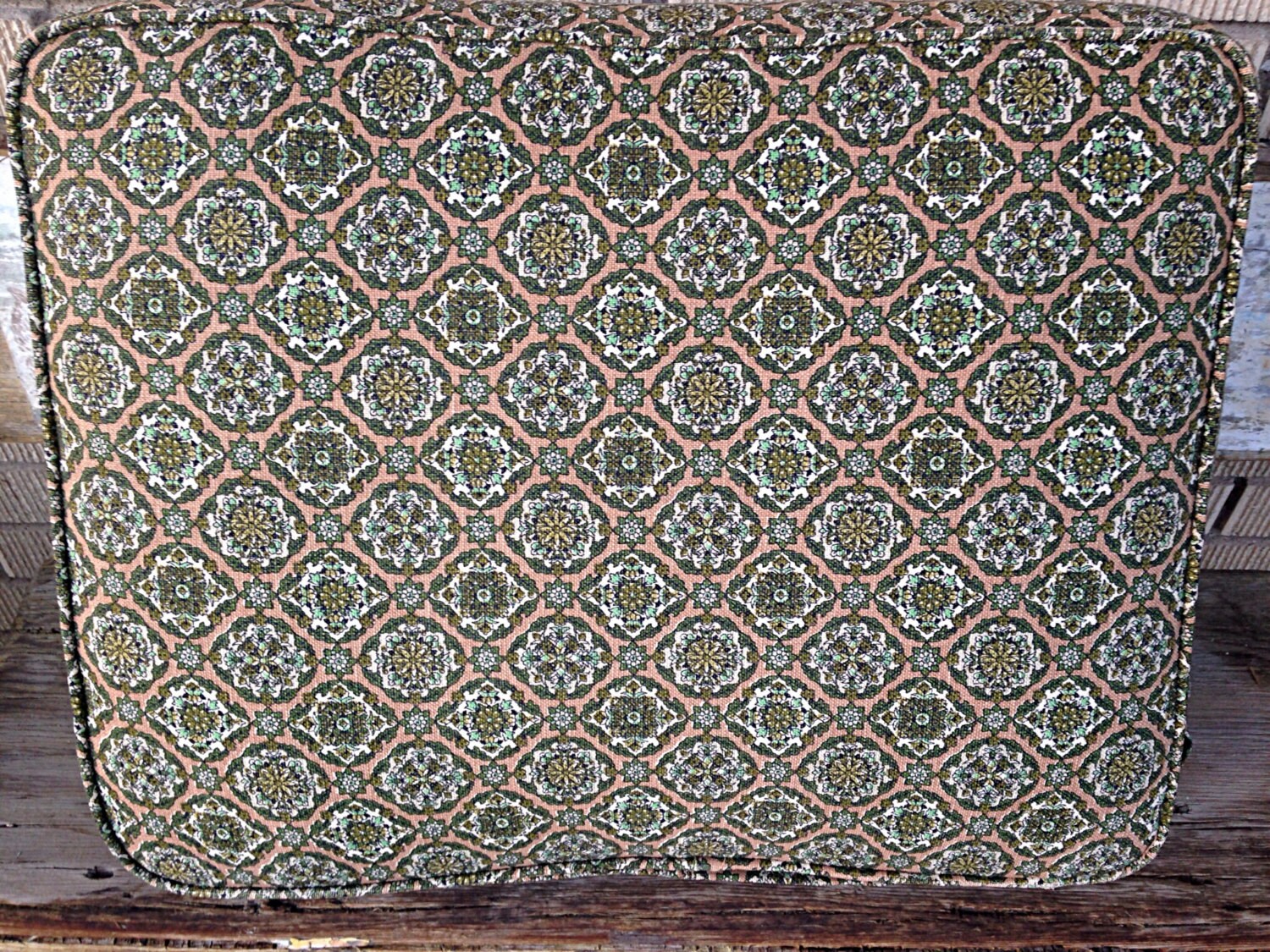 Retro Large Dense Medallion Pattern Chair Cushion Seat or Back Haute