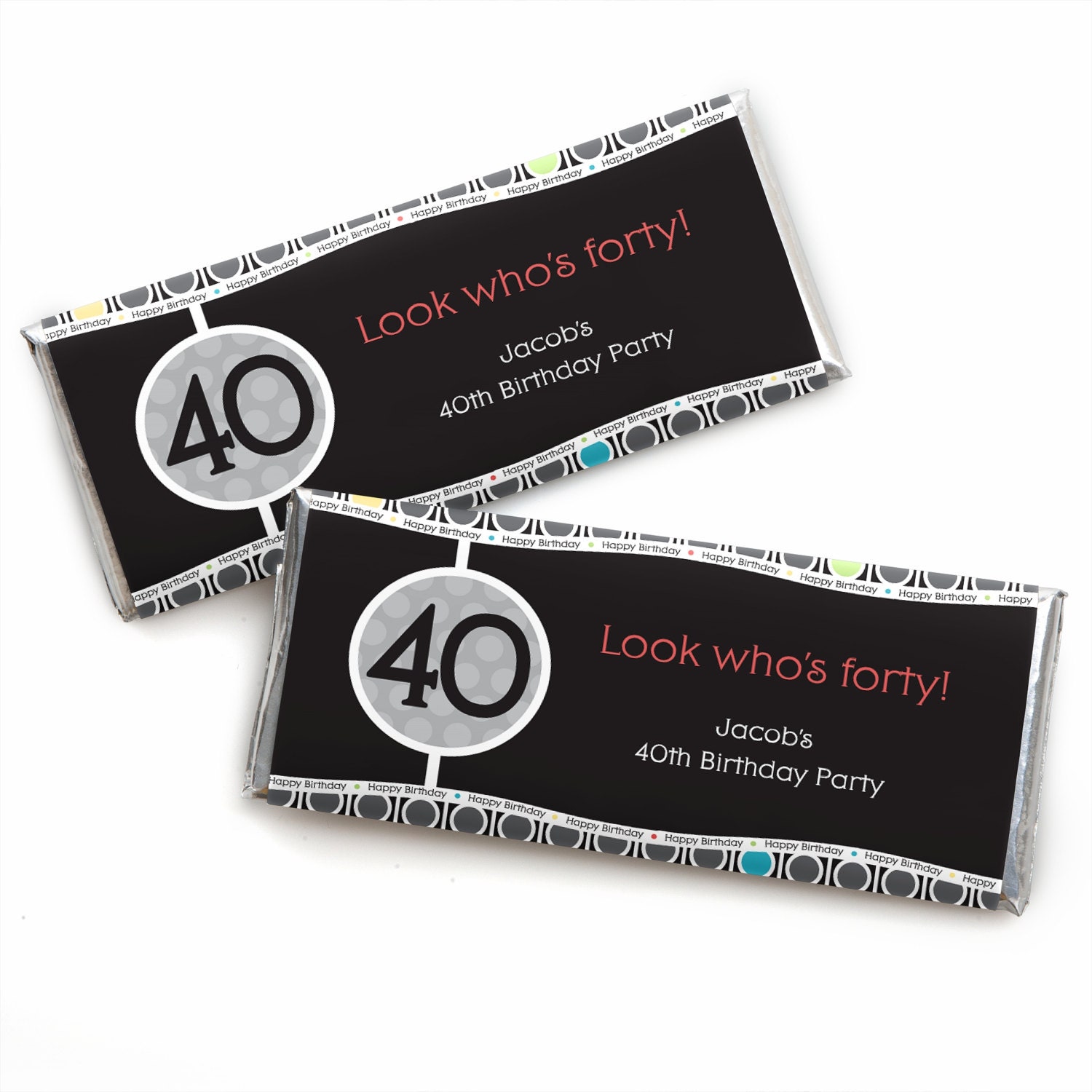 personalized candy bar wrappers for birthday