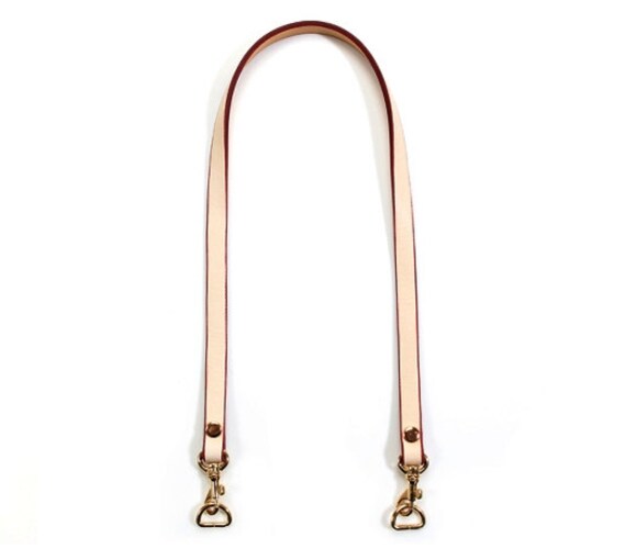 byhands Genuine Leather Bag Strap / Purse handle with Gold