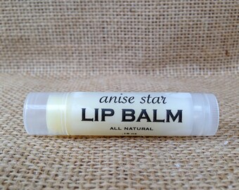 Anise Star Lip Balm with Cocoa Butter & Beeswax - .15oz tube - All Natural