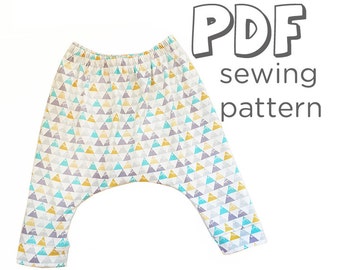 toddler and baby harem harem pants pants baby pattern  baby pattern baggy download pdf pants