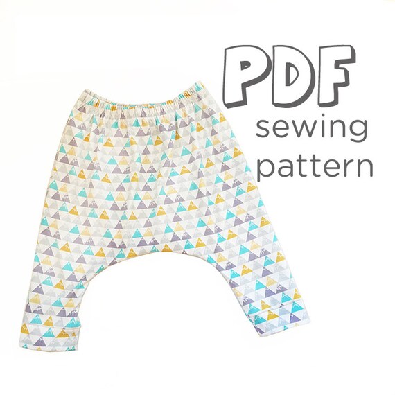 Baby Harem Pants Pattern PDF Download. Baby and by FishKissBrand
