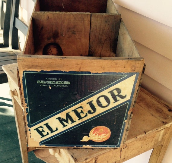 Vintage El Mejor Sunkist Double Crate Country  Kitchen  Towel