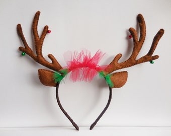 Weihnachts Stirnband Mit Rentier-Geweih & Strass – Für Kostümpartys, Cosplay, Fotodeko, 12,2 Cm Durchmesser