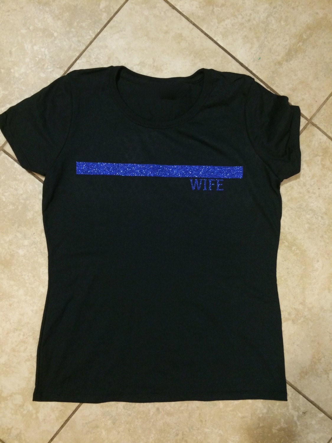 women's blue line shirt