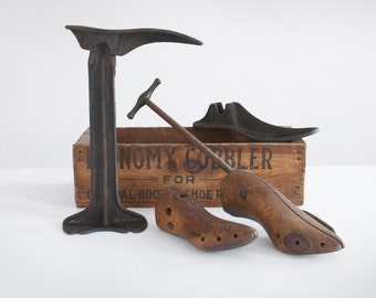 antique cobbler repair kit, vintage shoe repair kit, shoe repair ...