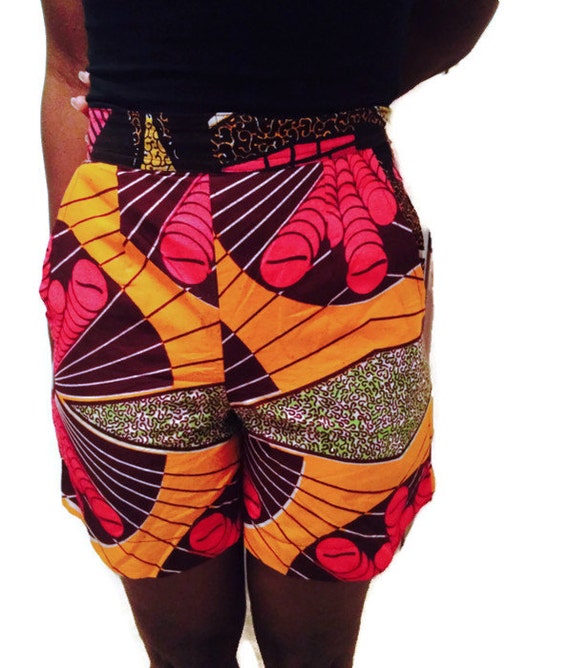 Ankara shorts skorts and shortscolorful shorts womens