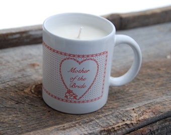 Mother of the Bride mug filled with Very vanilla soy wax
