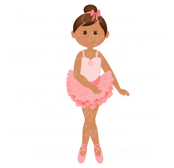 Ballerina clip art dancer ballet digital art by CraftbyCarmen