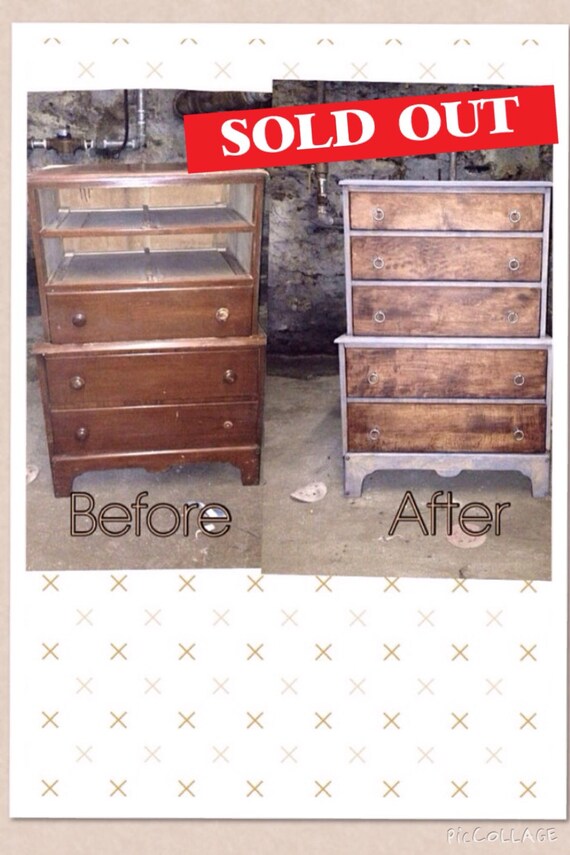 Items similar to Upcycled 5 drawer dresser on Etsy
