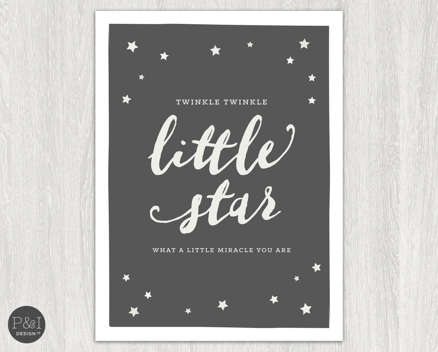 Twinkle Twinkle Little Star Poster/Sign 8x10