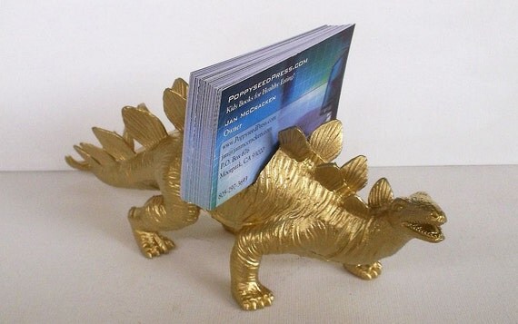 Business Card Holder Gold Dinosaur Business Card Holder Desk