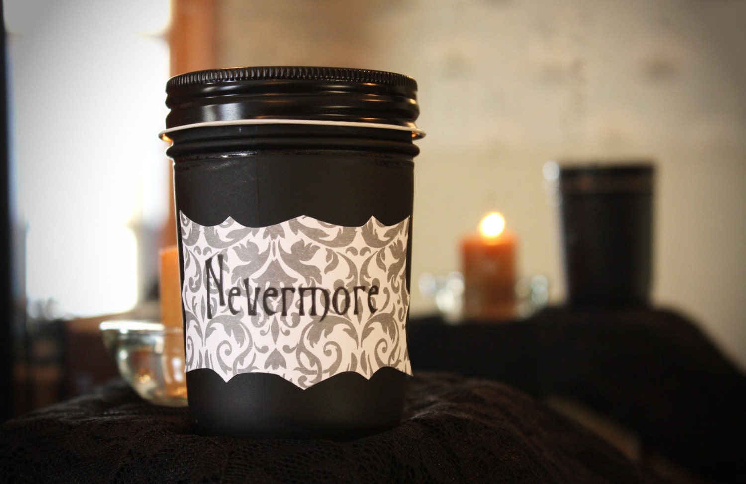Nevermore scented candle by UnderworldConnection on Etsy